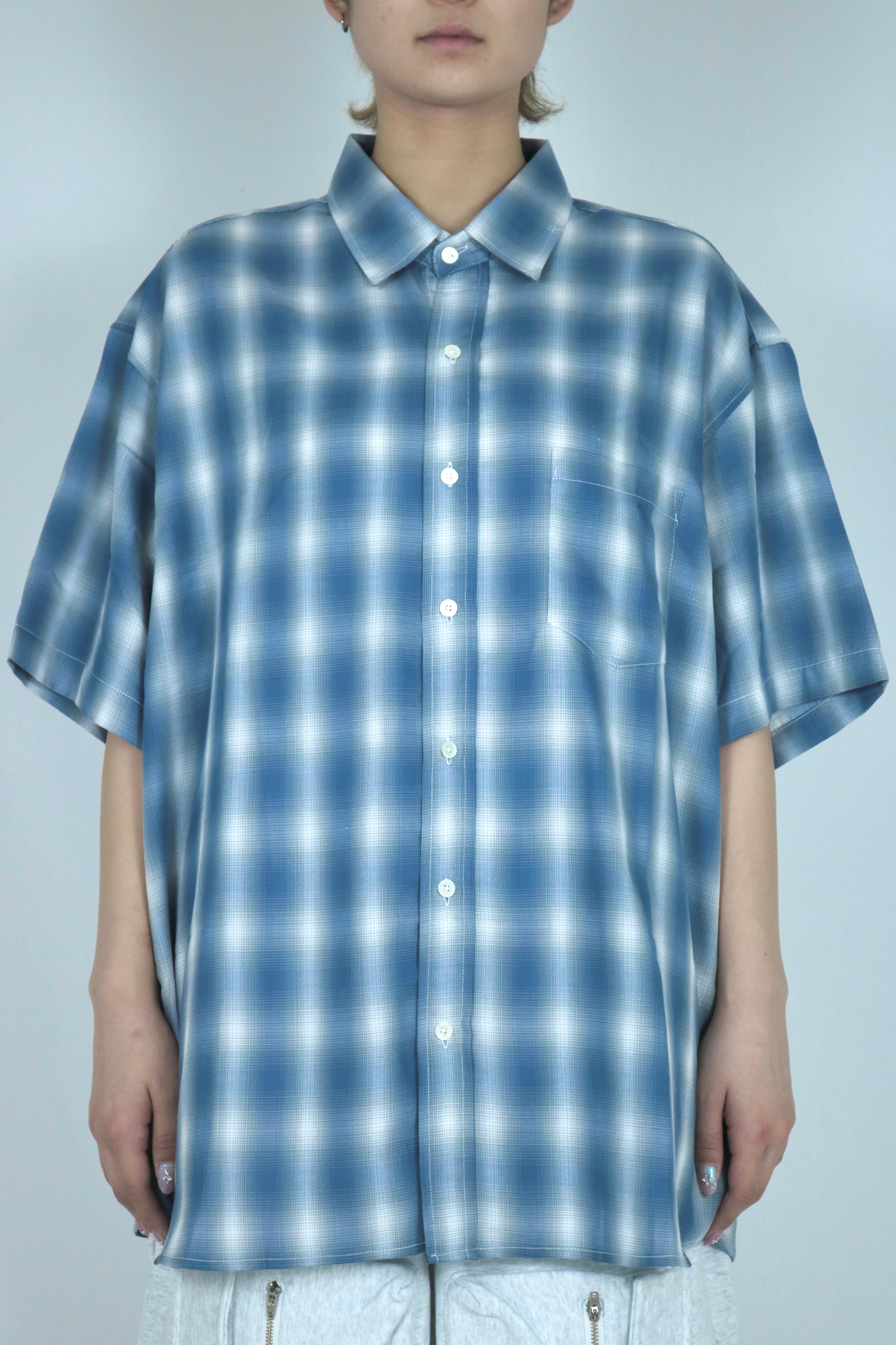 Shadow check half sleeve shirt