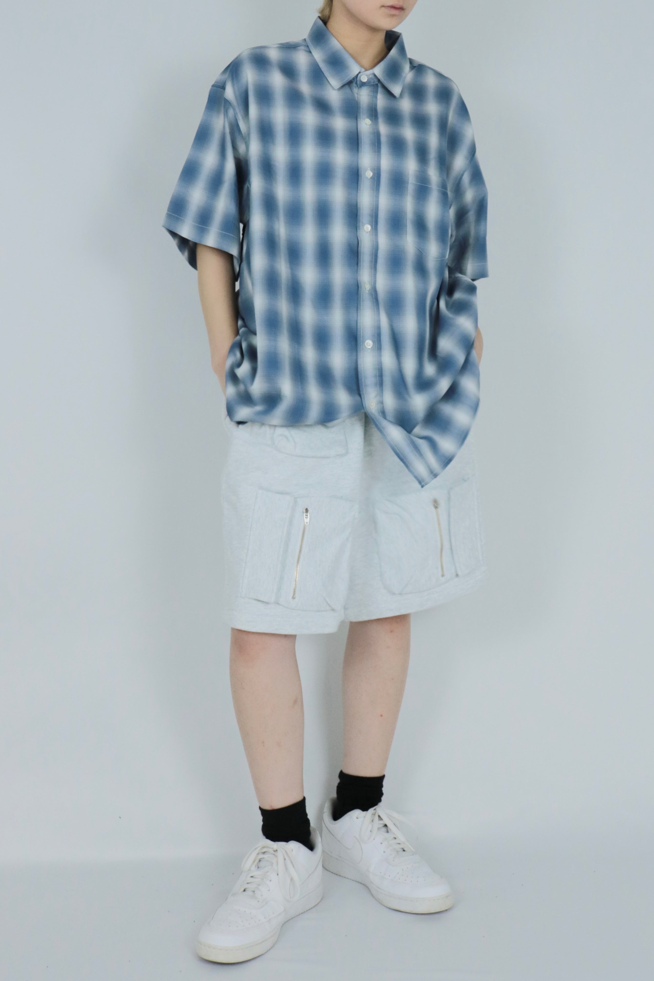 Front poket swet half pants