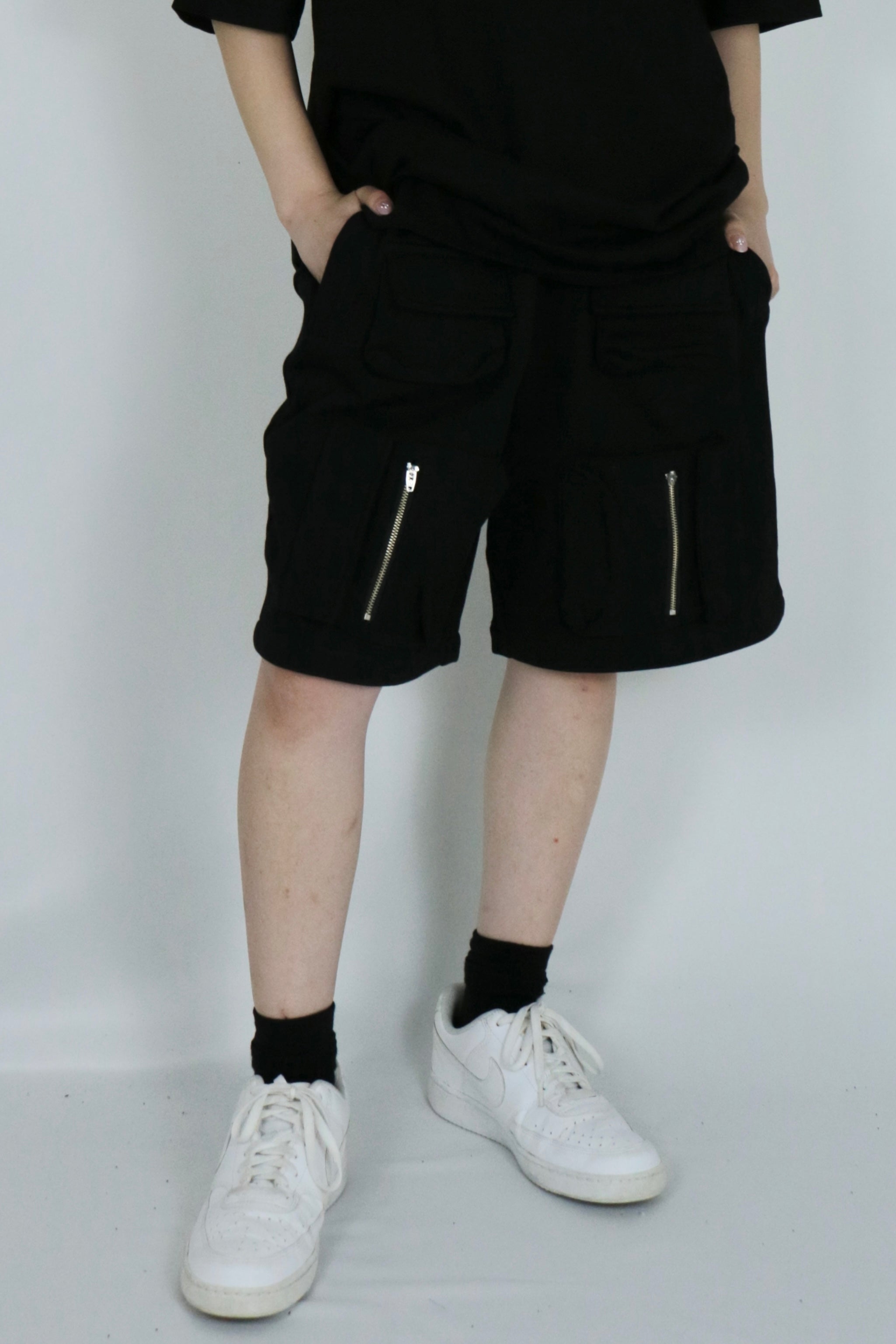 Front poket swet half pants