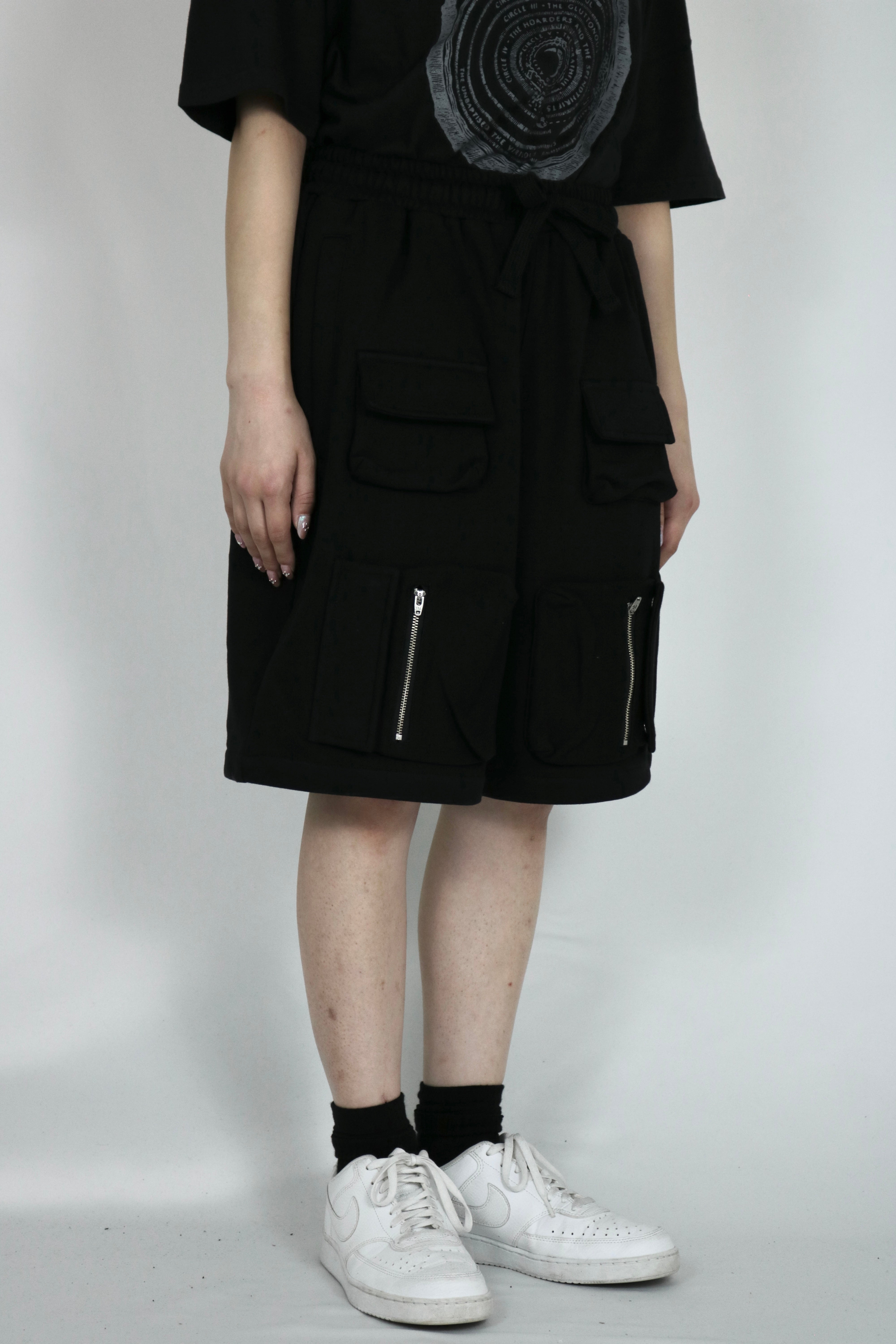 Front poket swet half pants