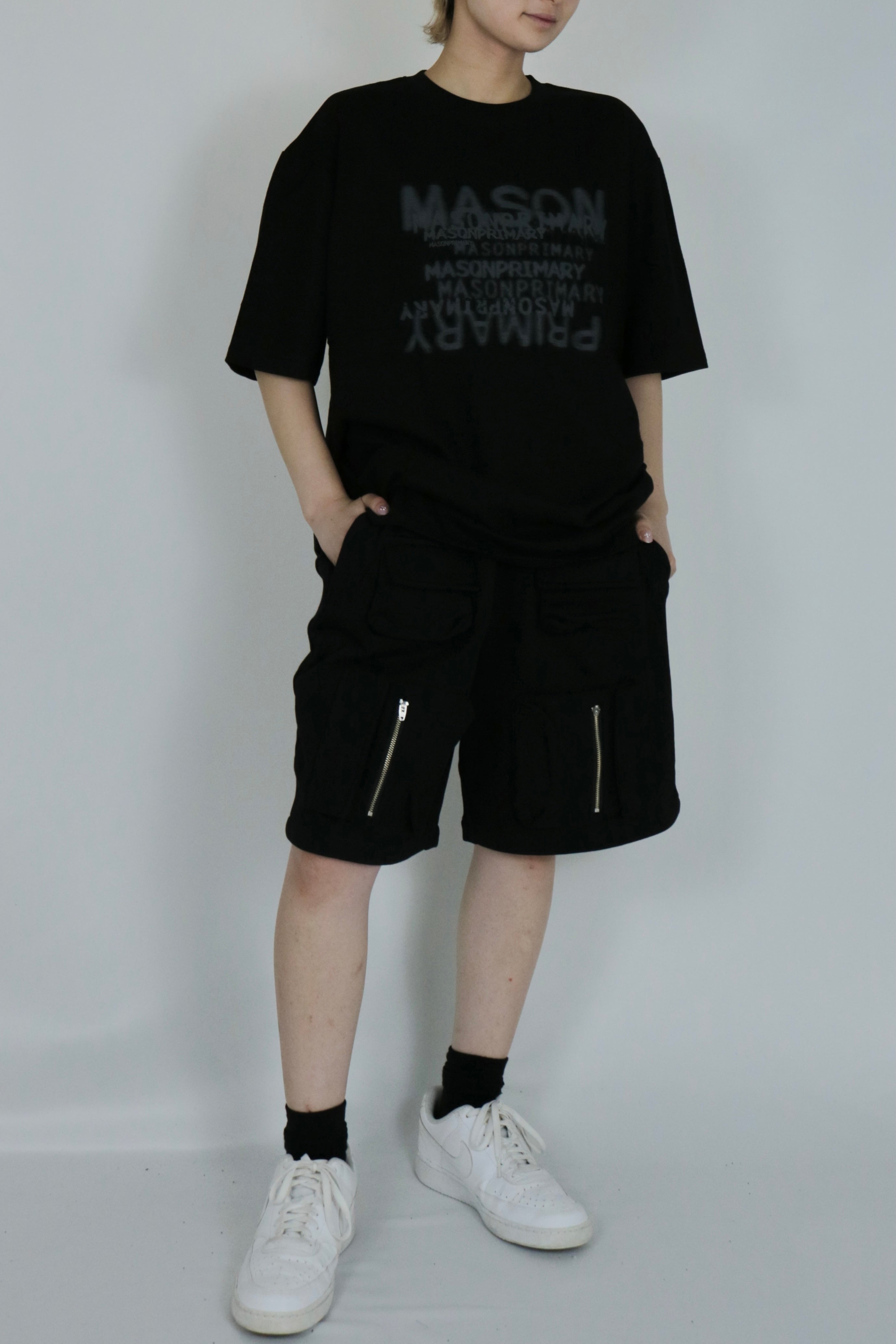 English lettering over size T