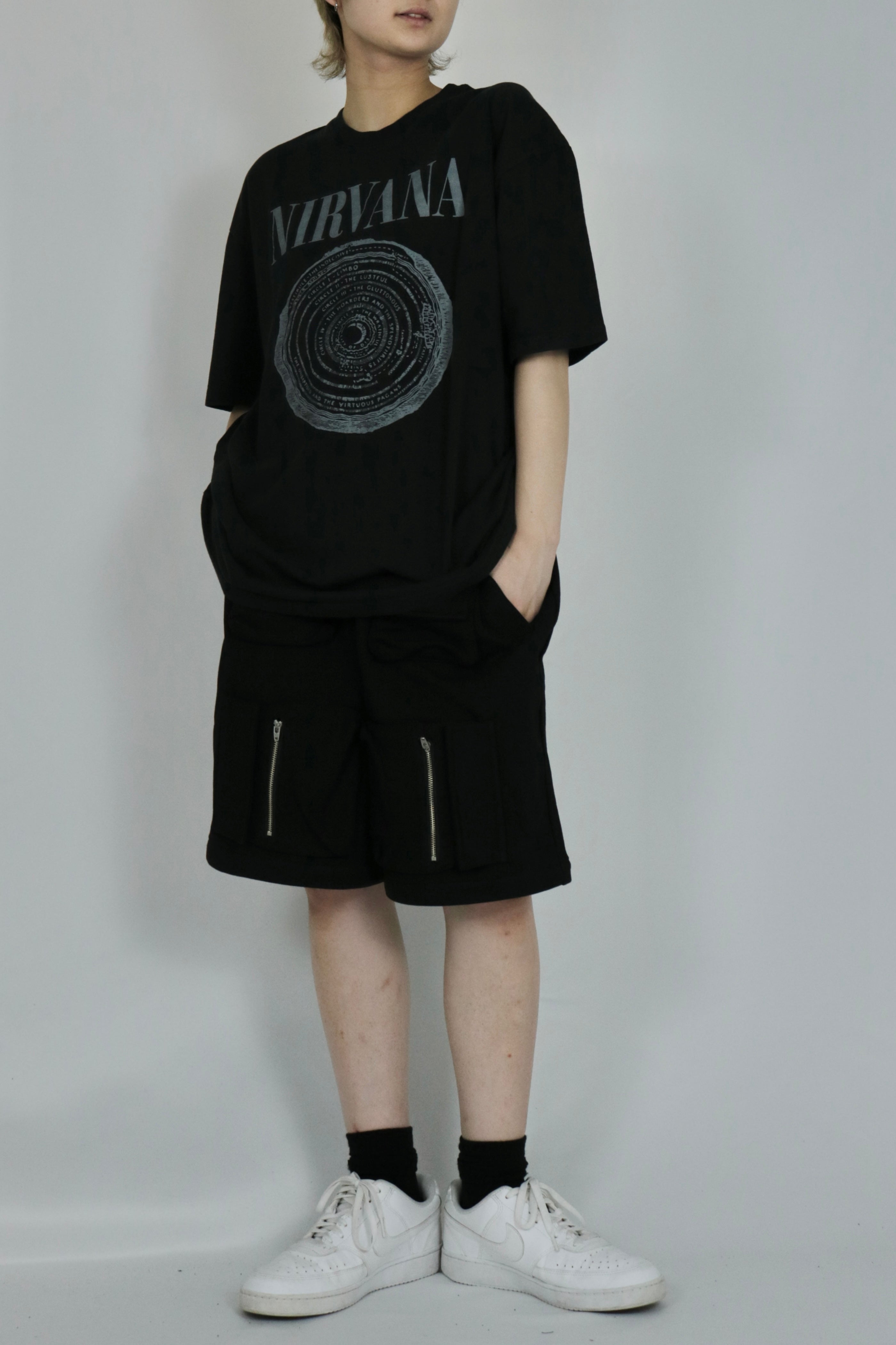 Front poket swet half pants