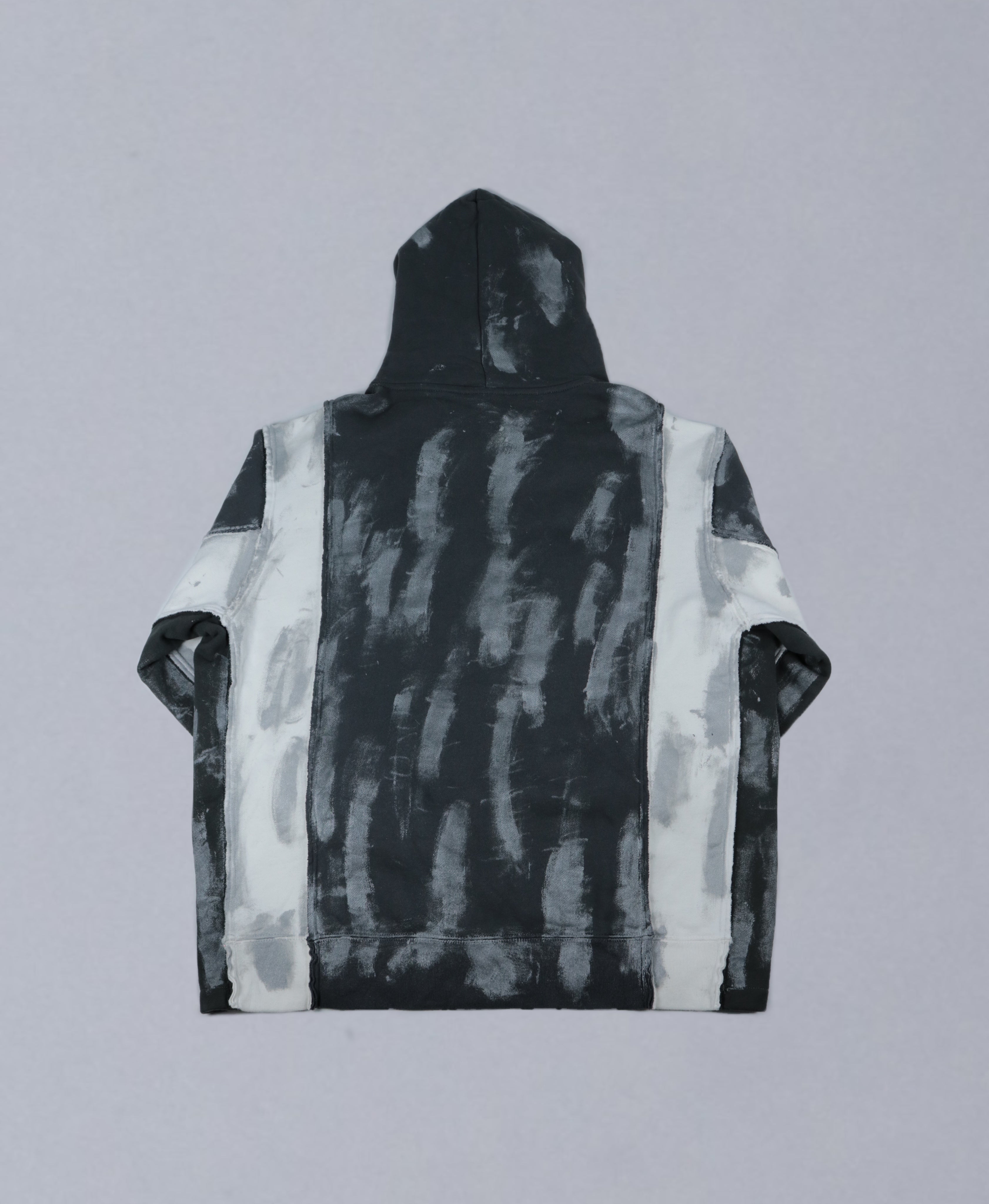 bi-color paint hoodie
