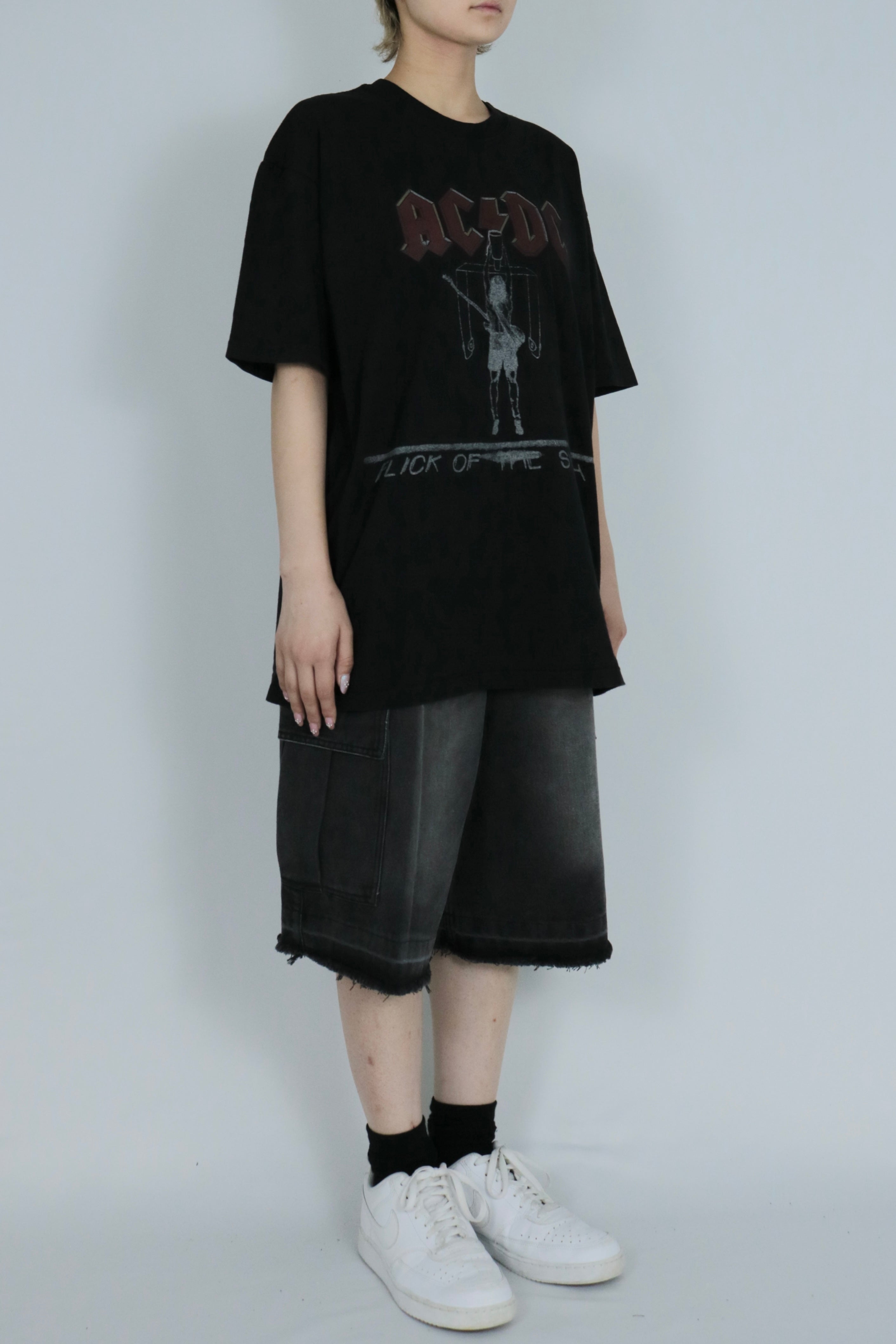 2pockets denim half pants