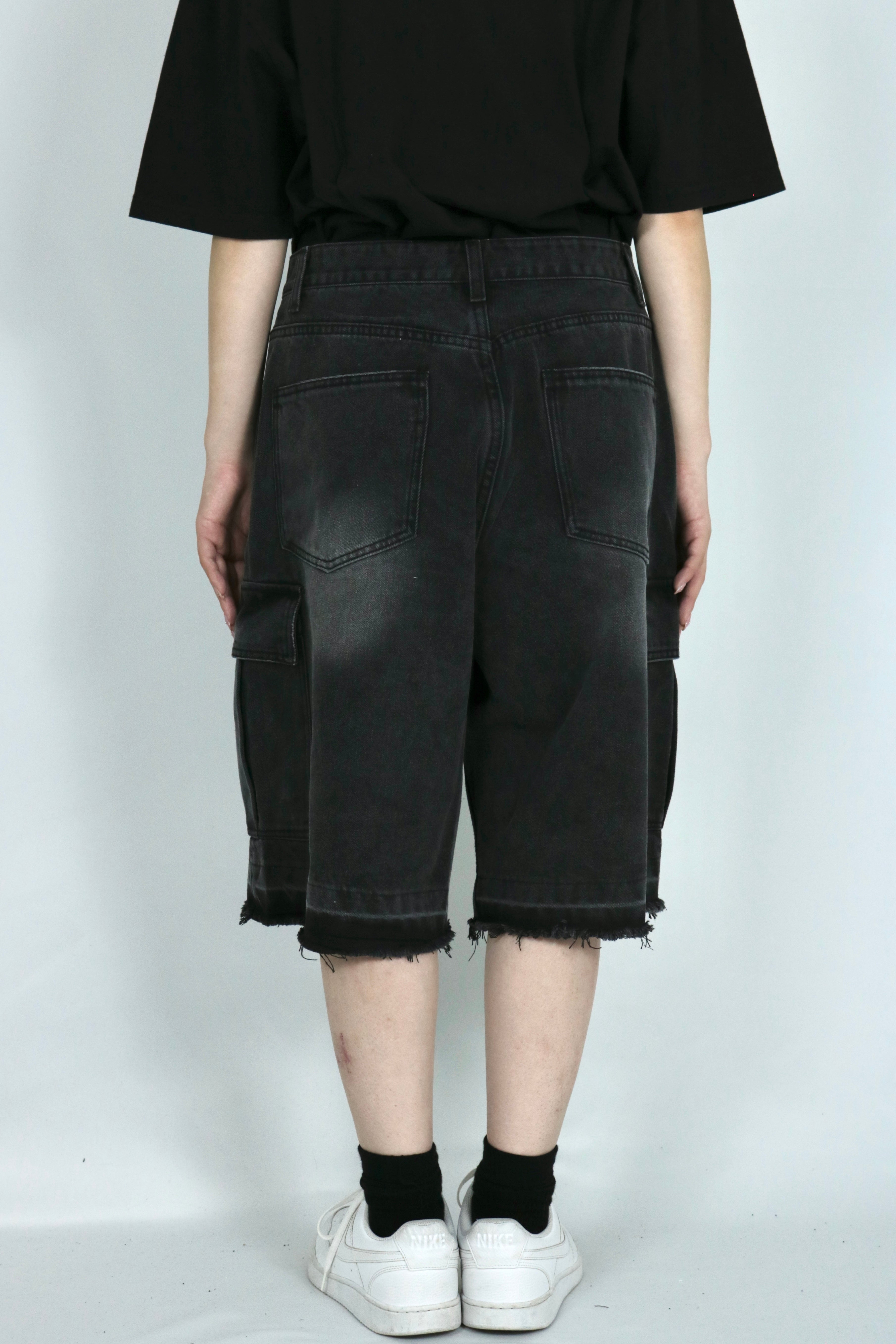 2pockets denim half pants