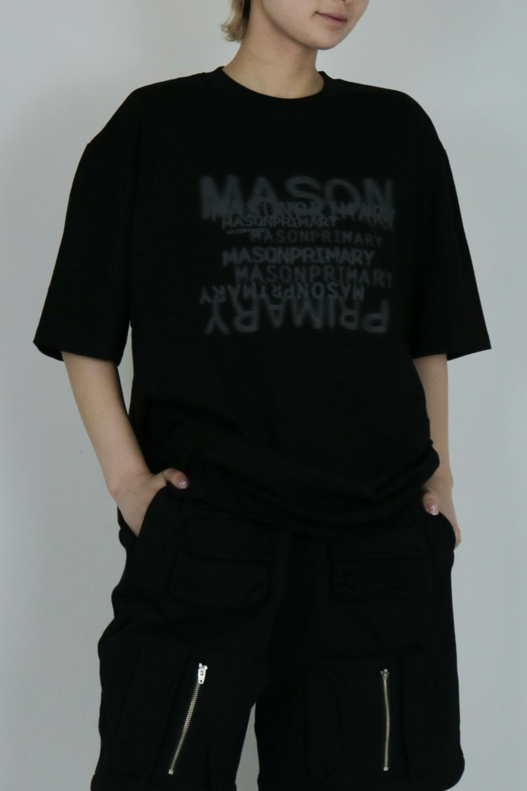 English lettering over size T