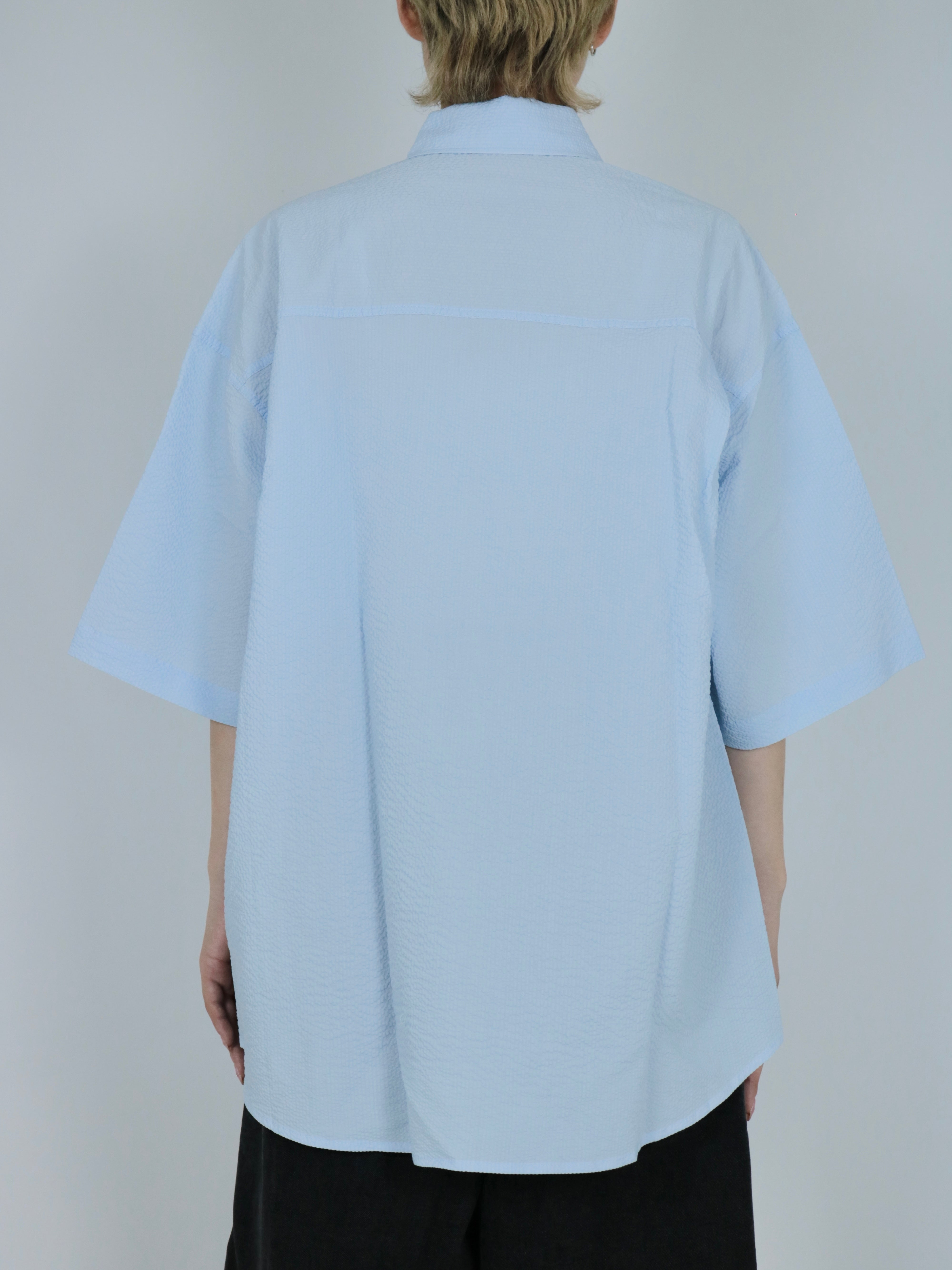 Seersucker short sleeve shirt