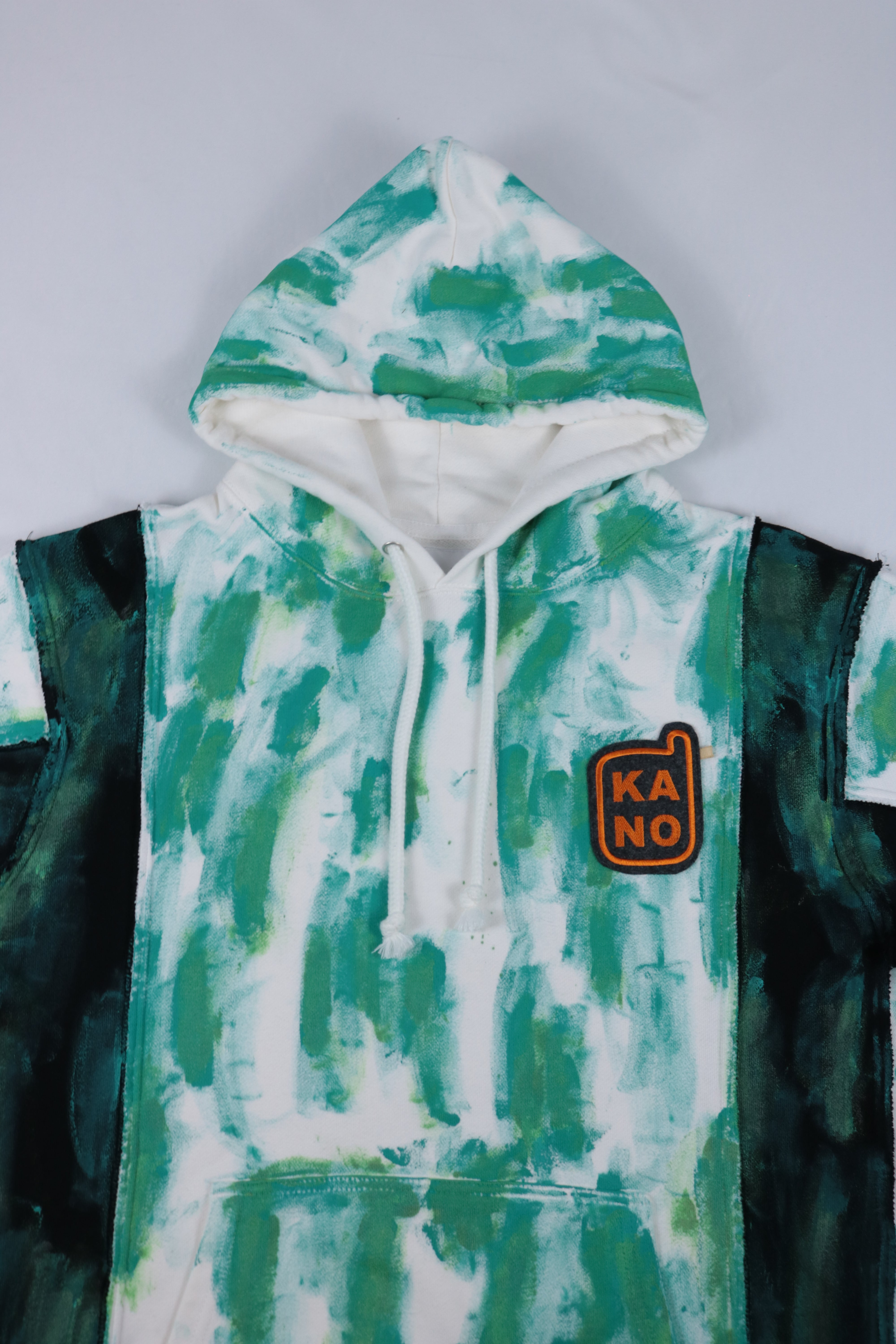 bi-color paint hoodie
