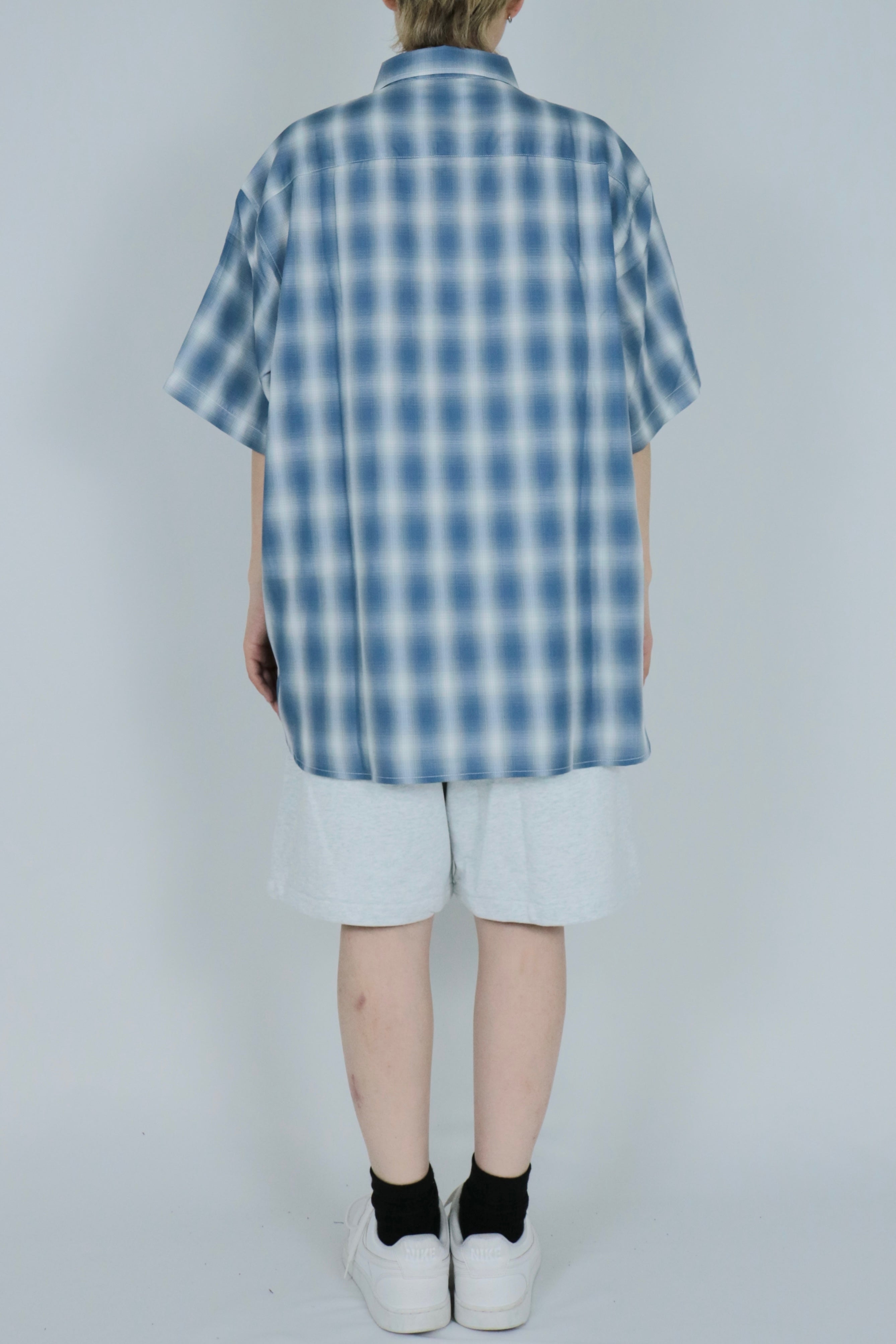 Shadow check half sleeve shirt