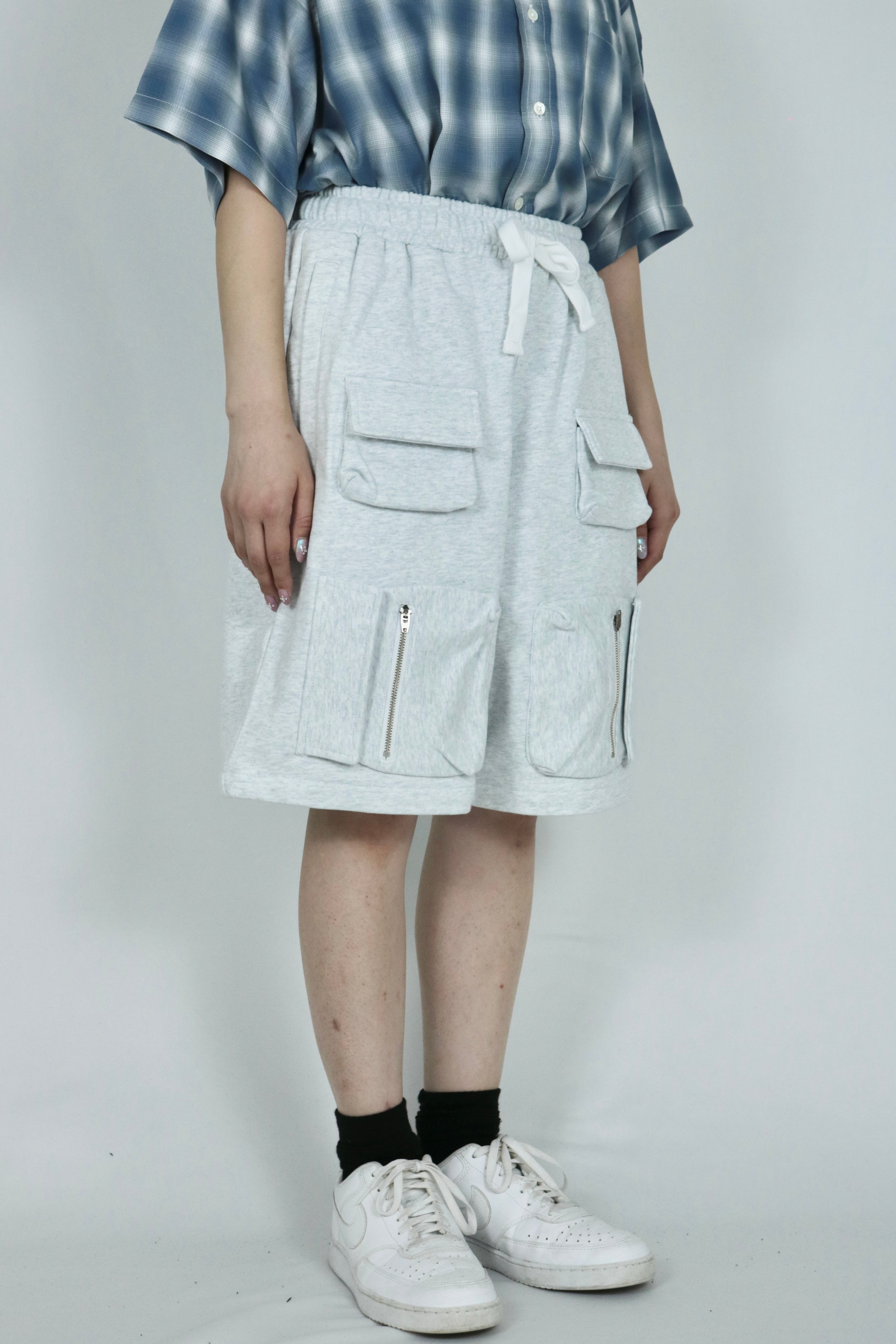 Front poket swet half pants