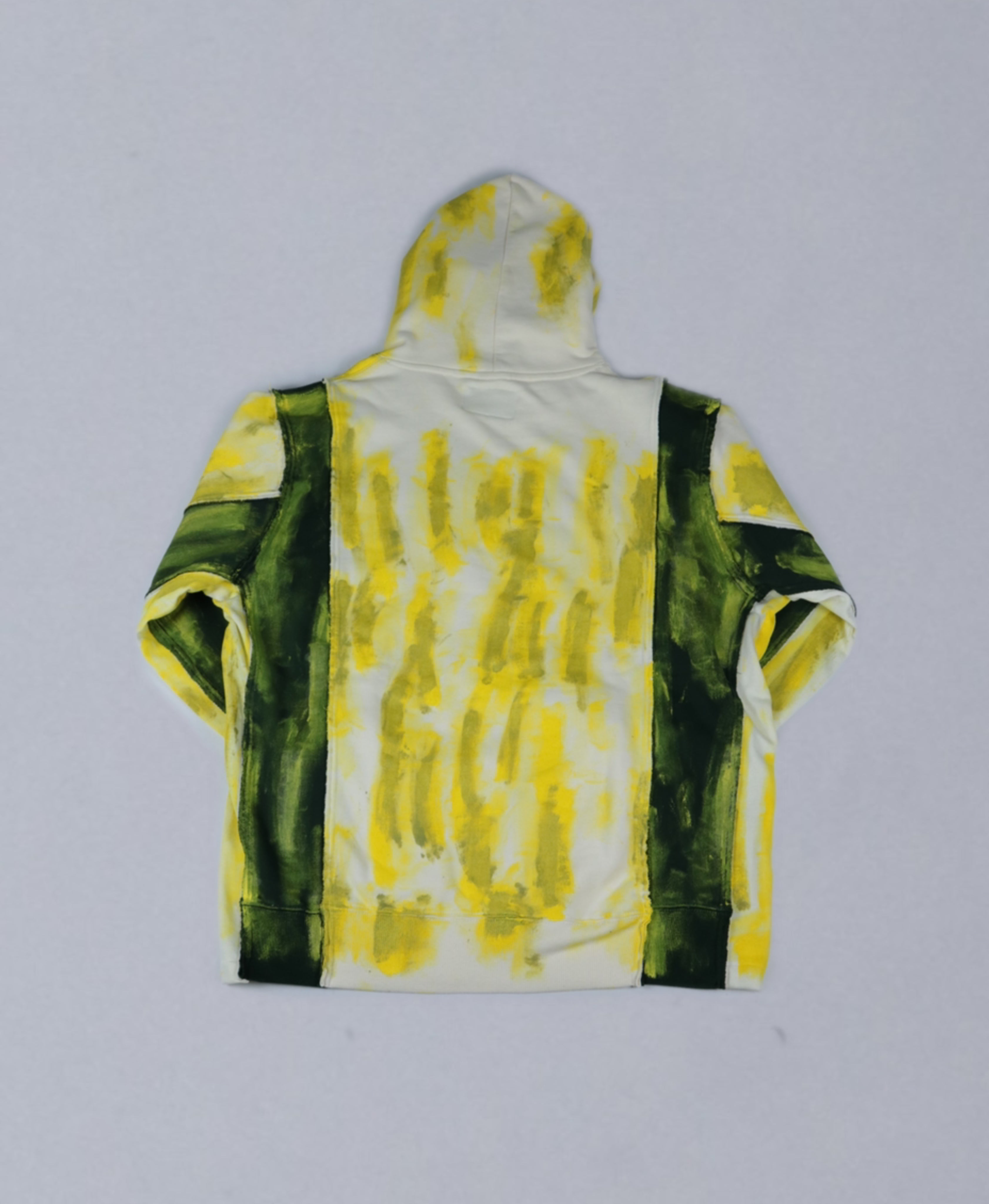 bi-color paint hoodie