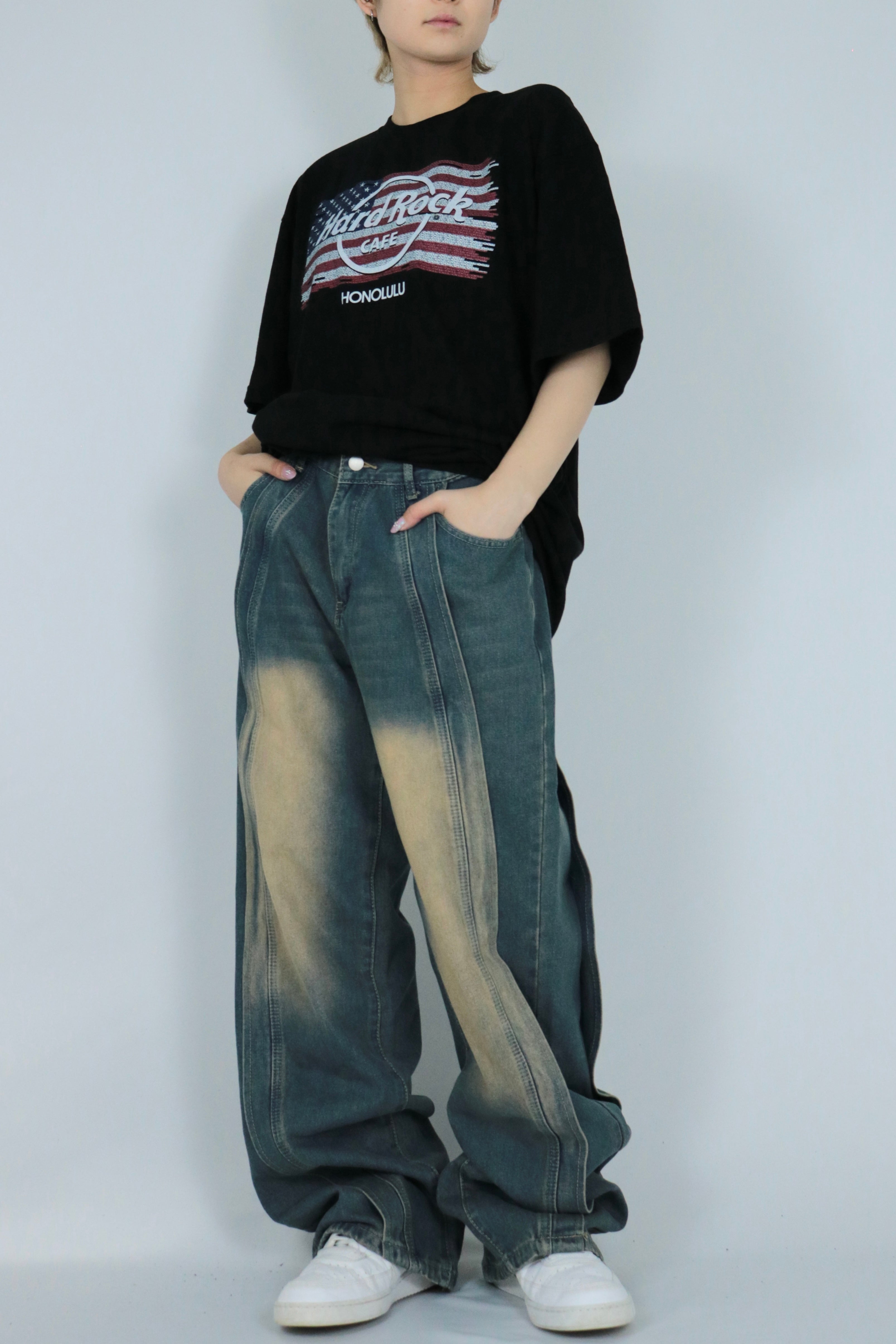 American flag over size T