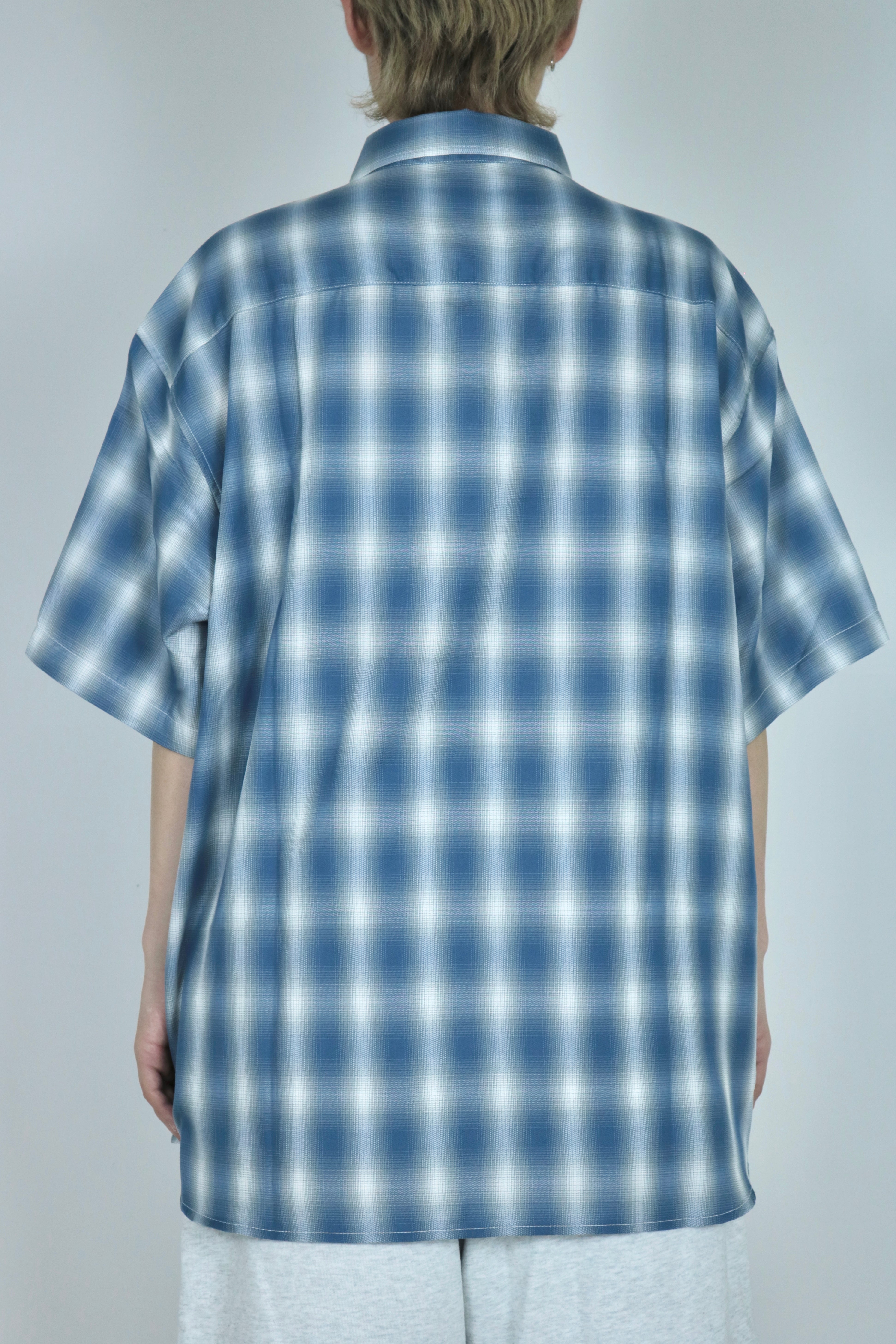 Shadow check half sleeve shirt