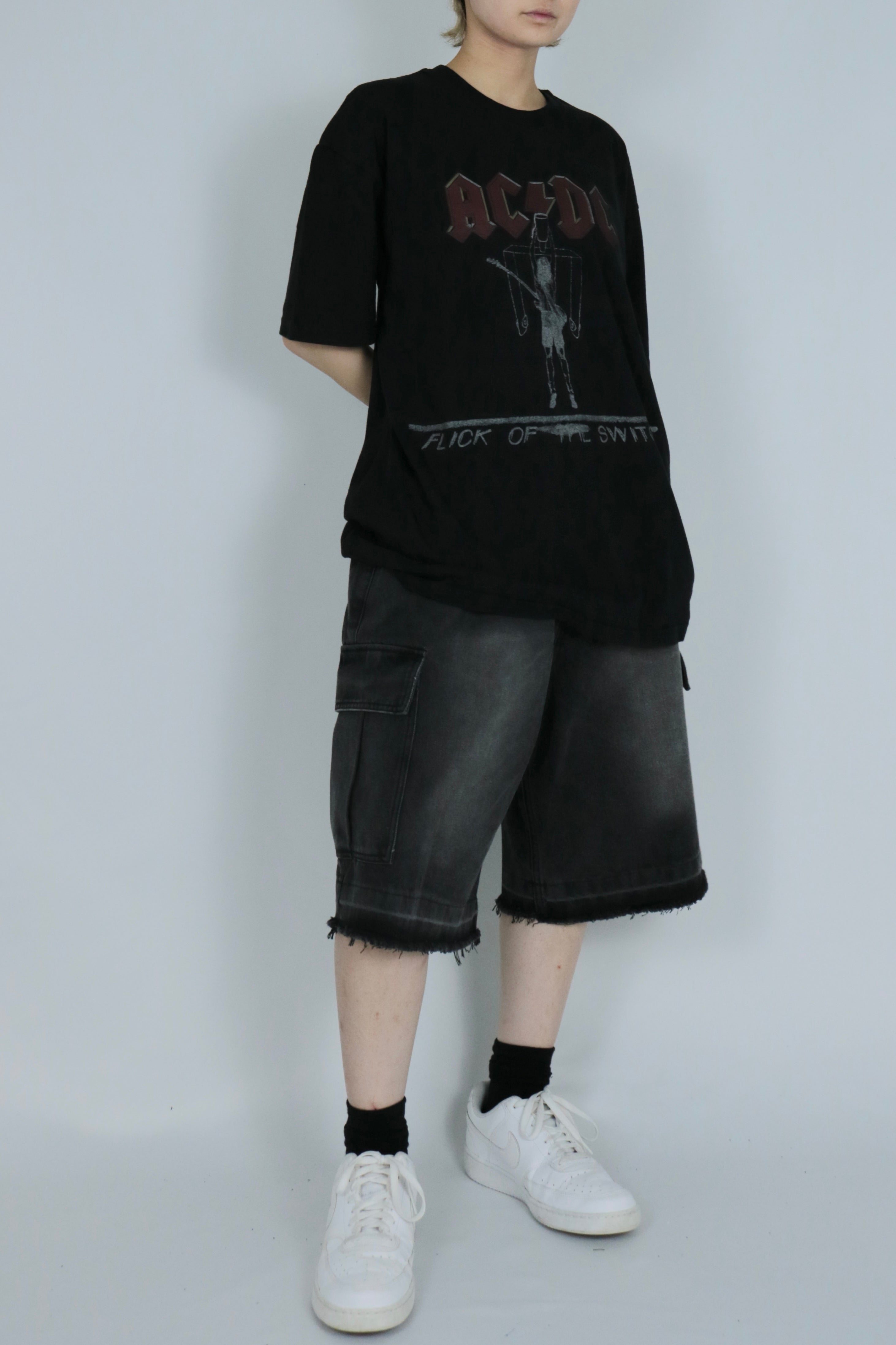 2pockets denim half pants