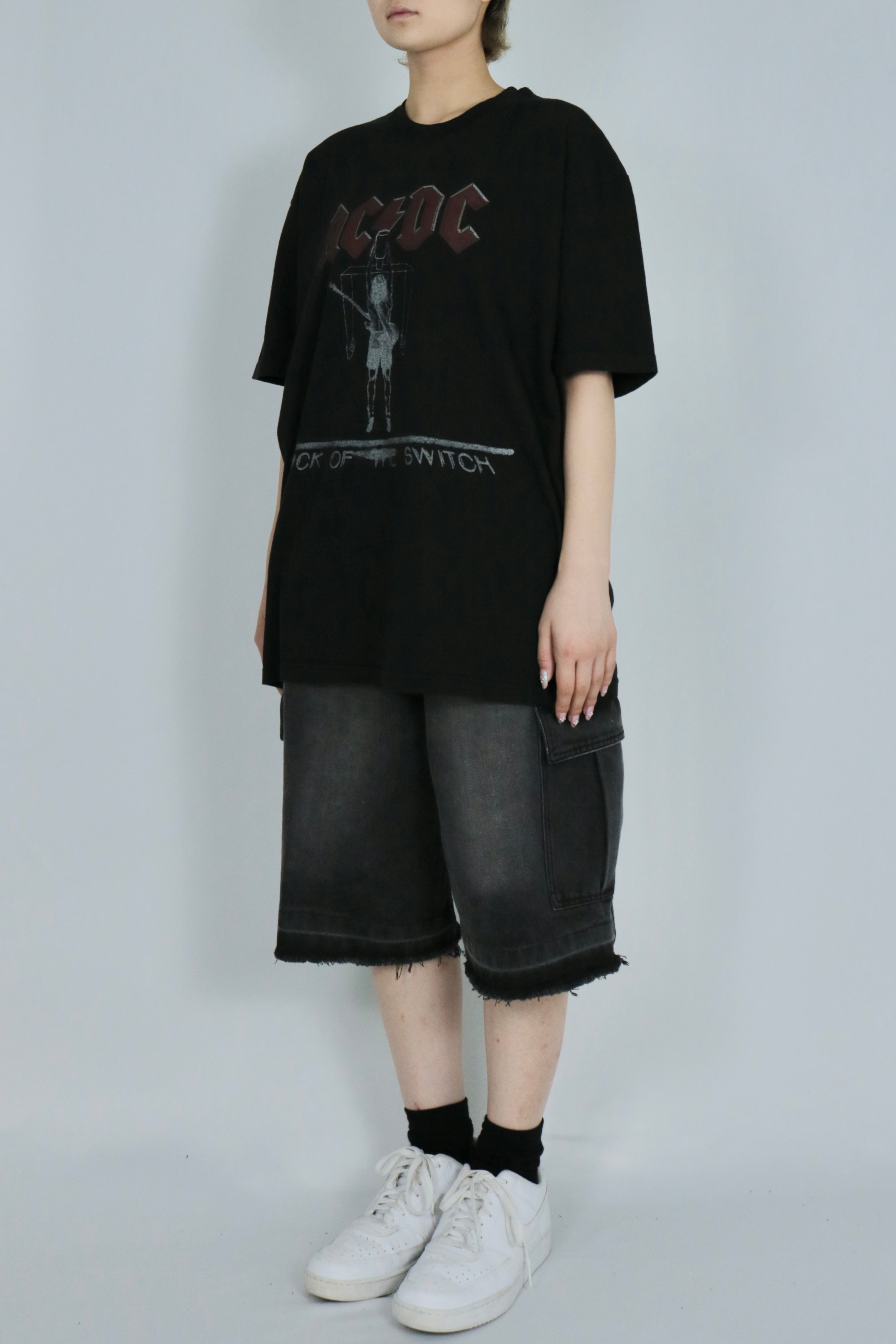 2pockets denim half pants