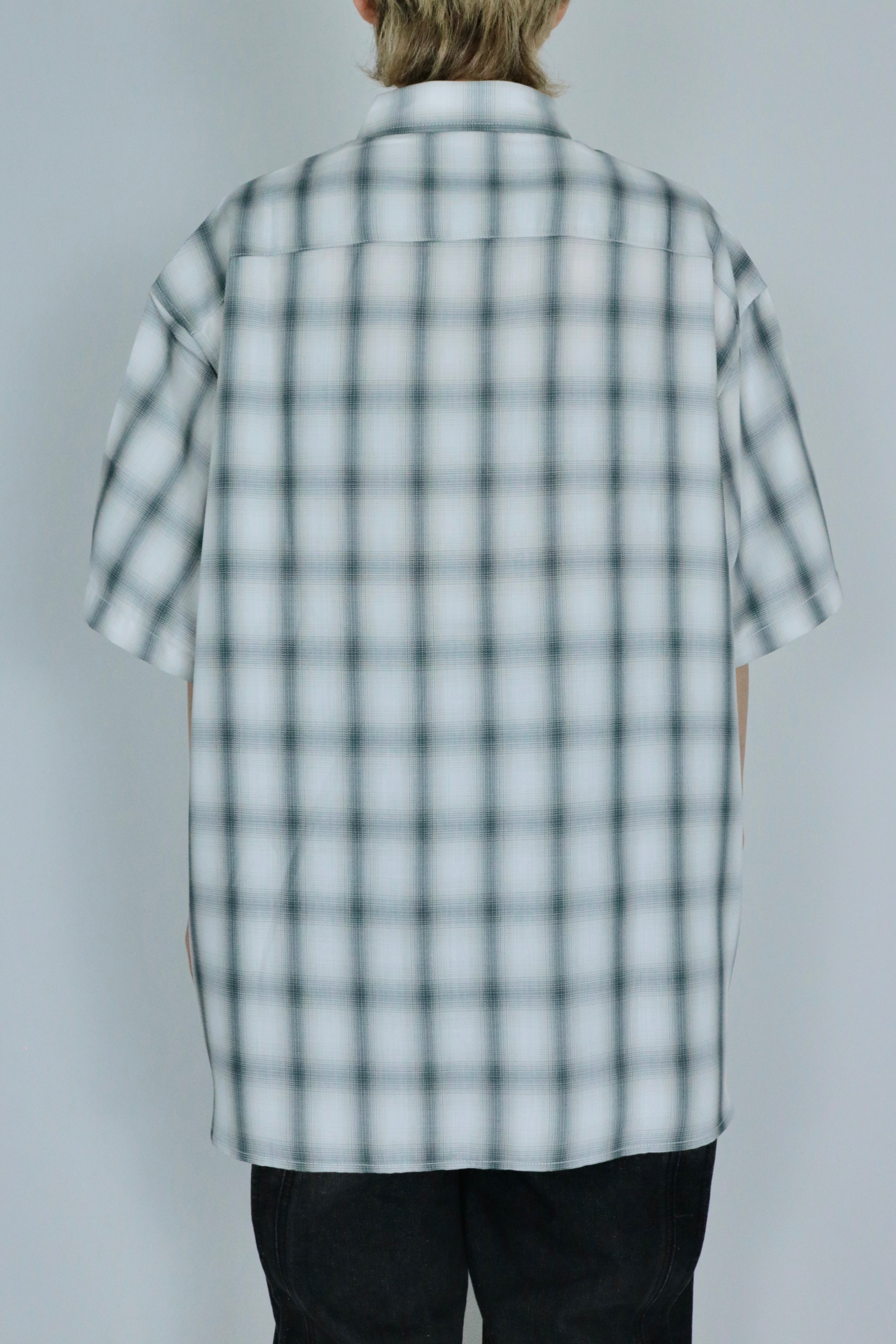 Shadow check half sleeve shirt