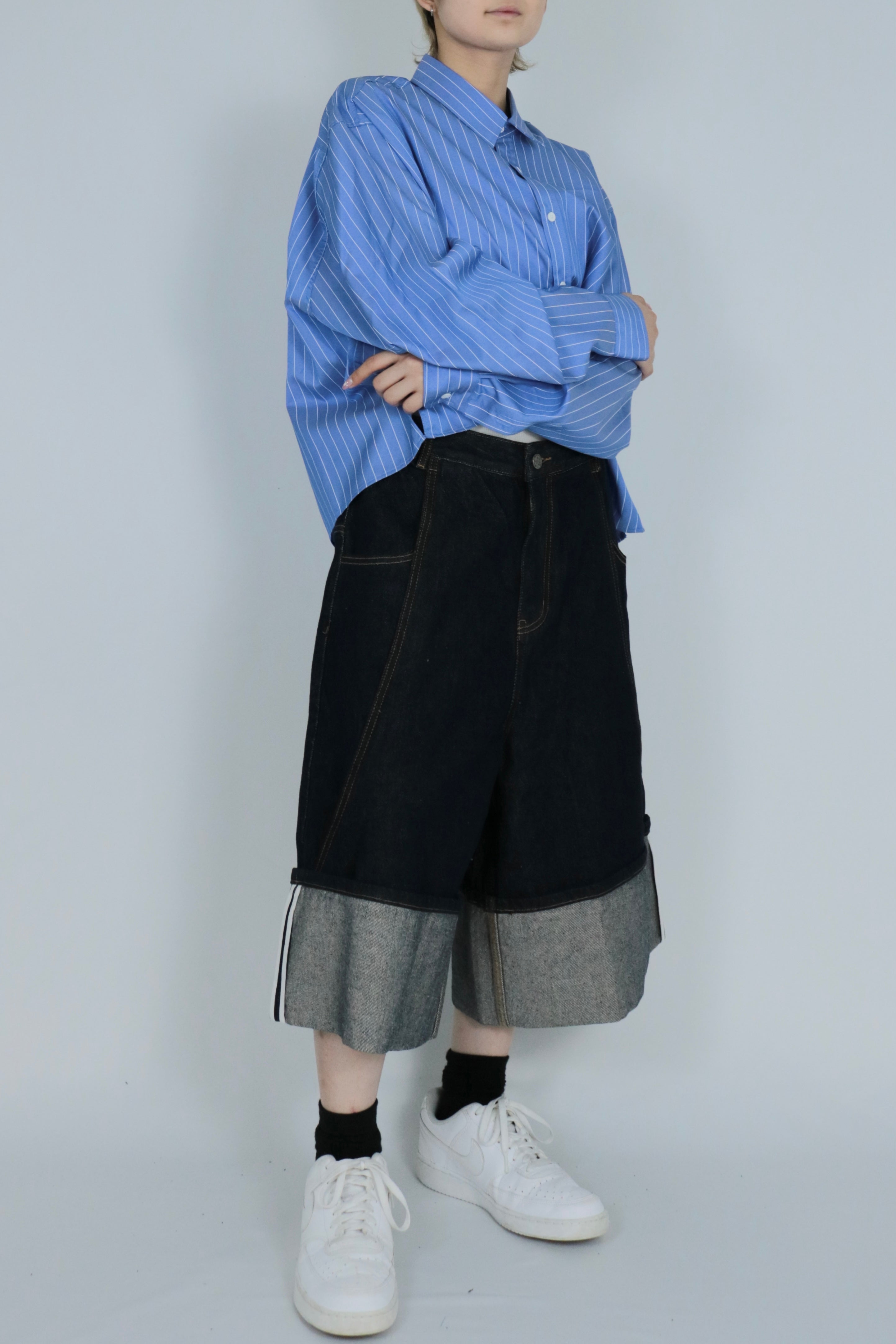 Stripe short shirt