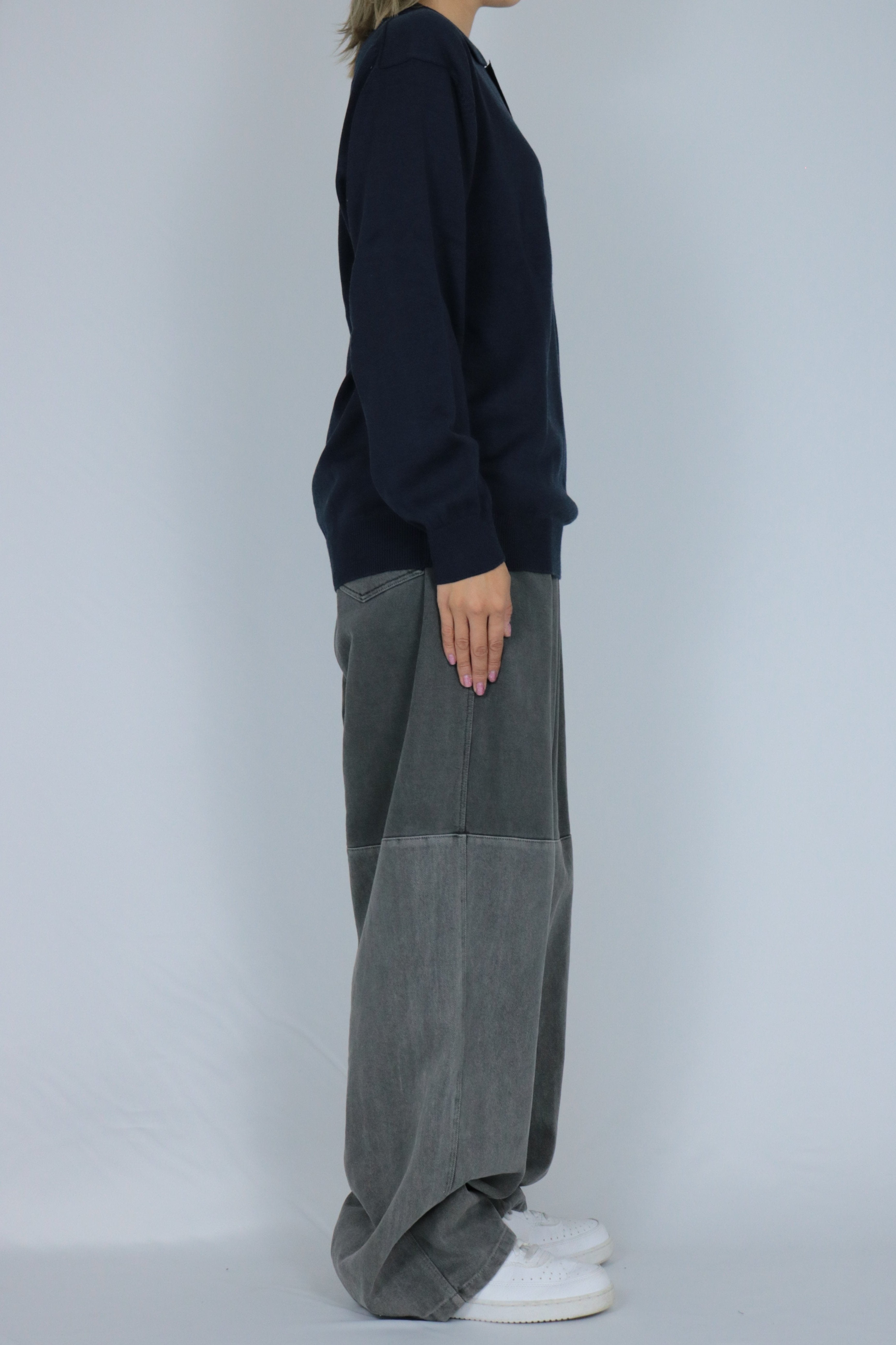 Knit polo shirt