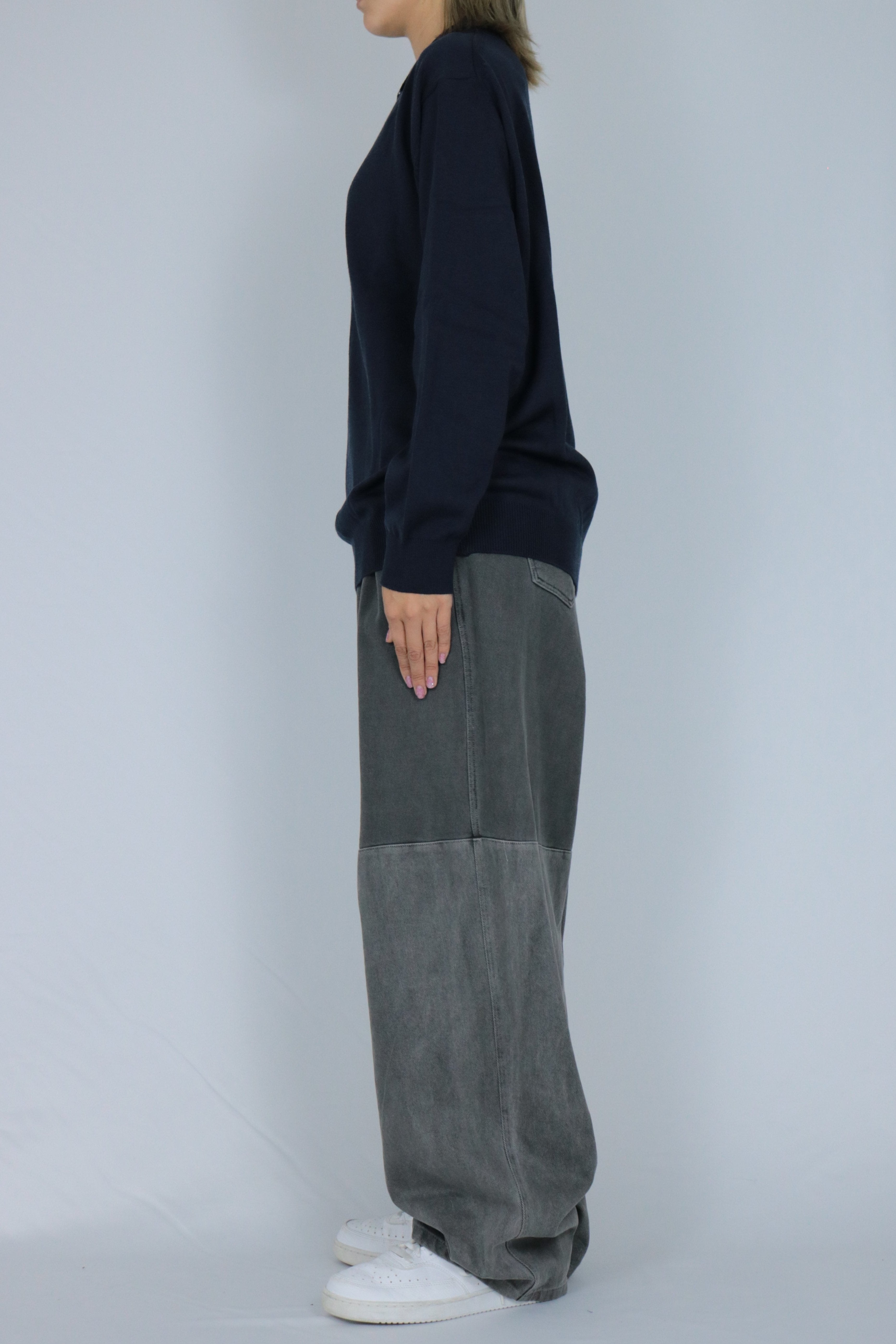 Knit polo shirt