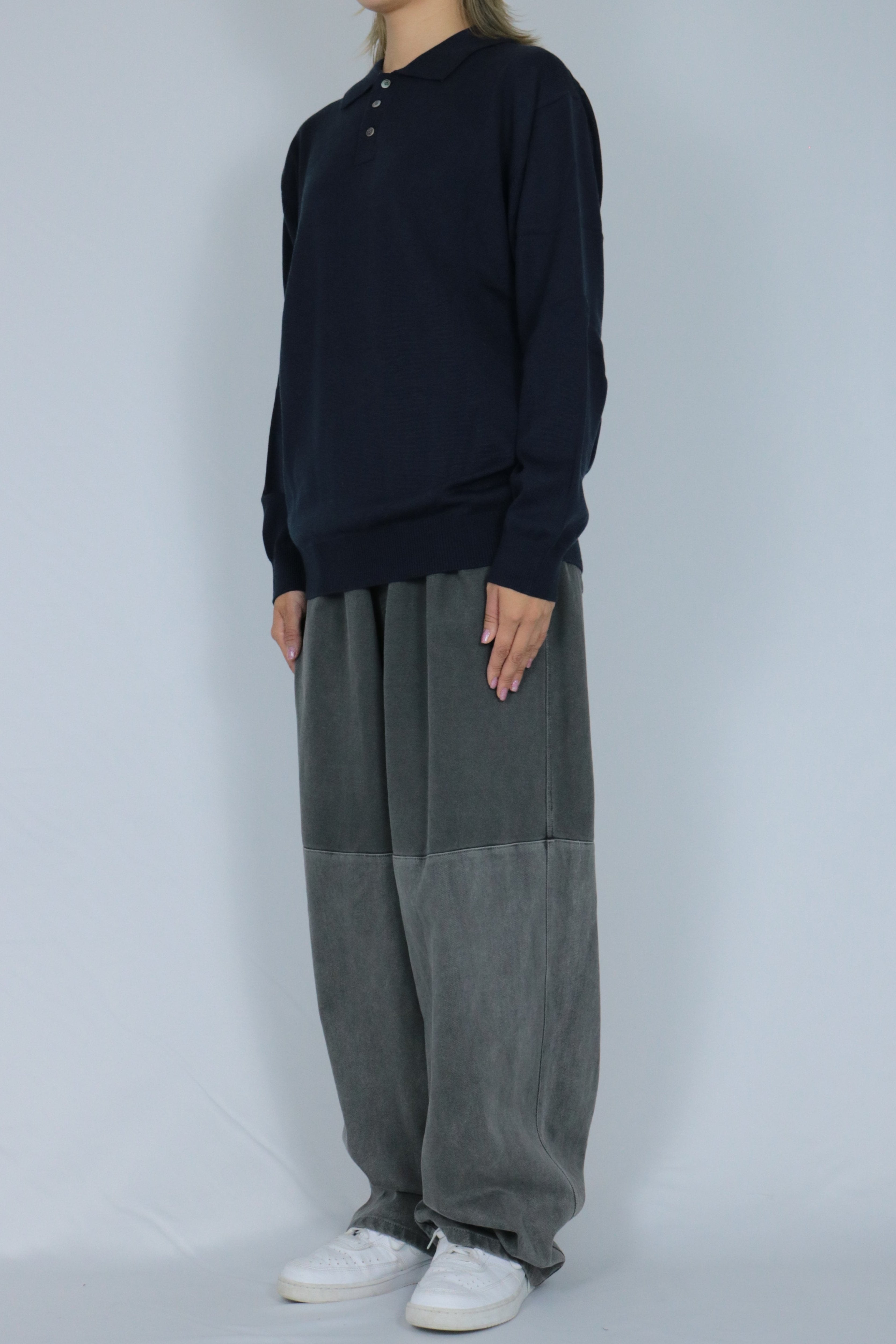 Knit polo shirt