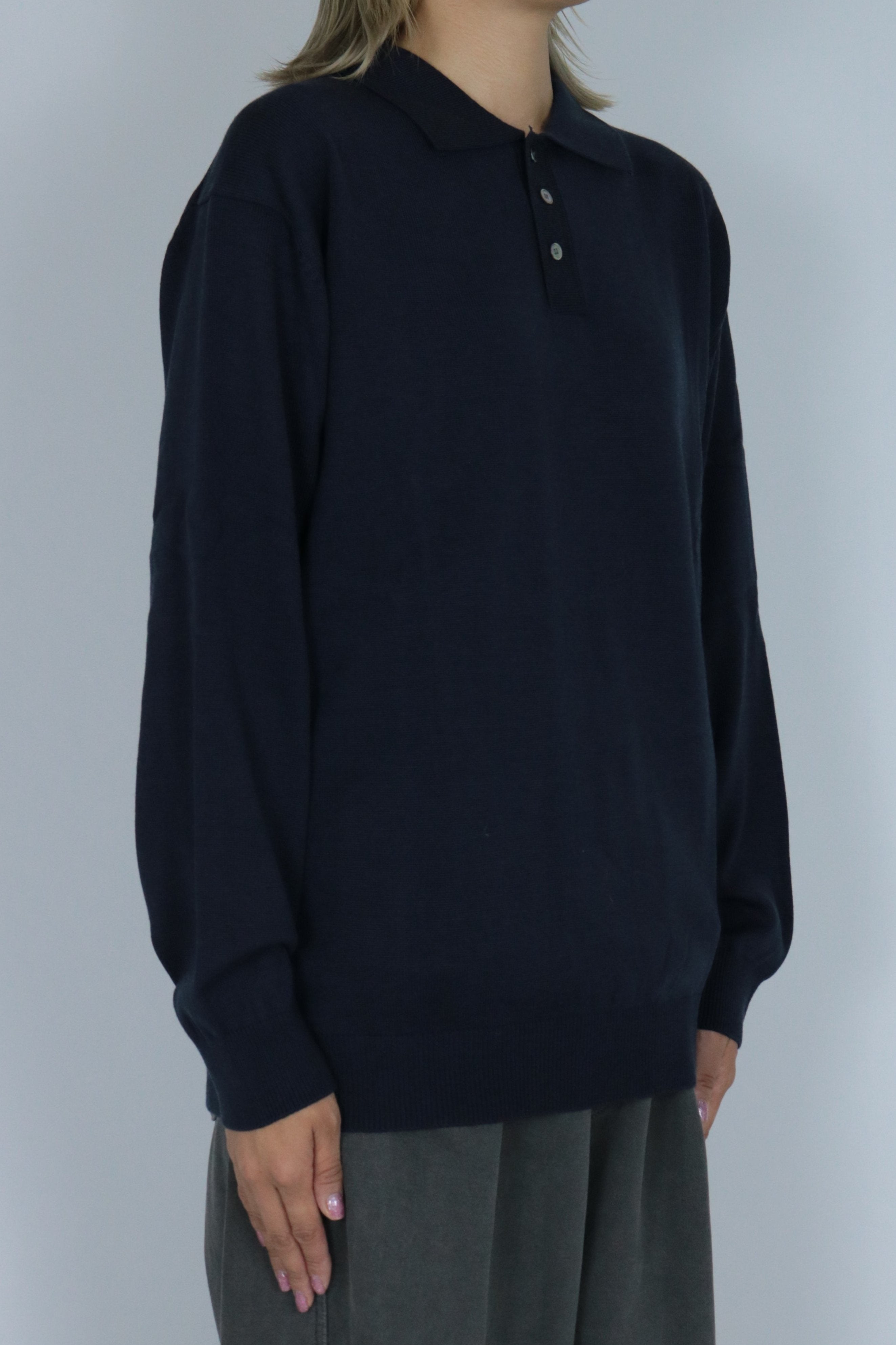 Knit polo shirt
