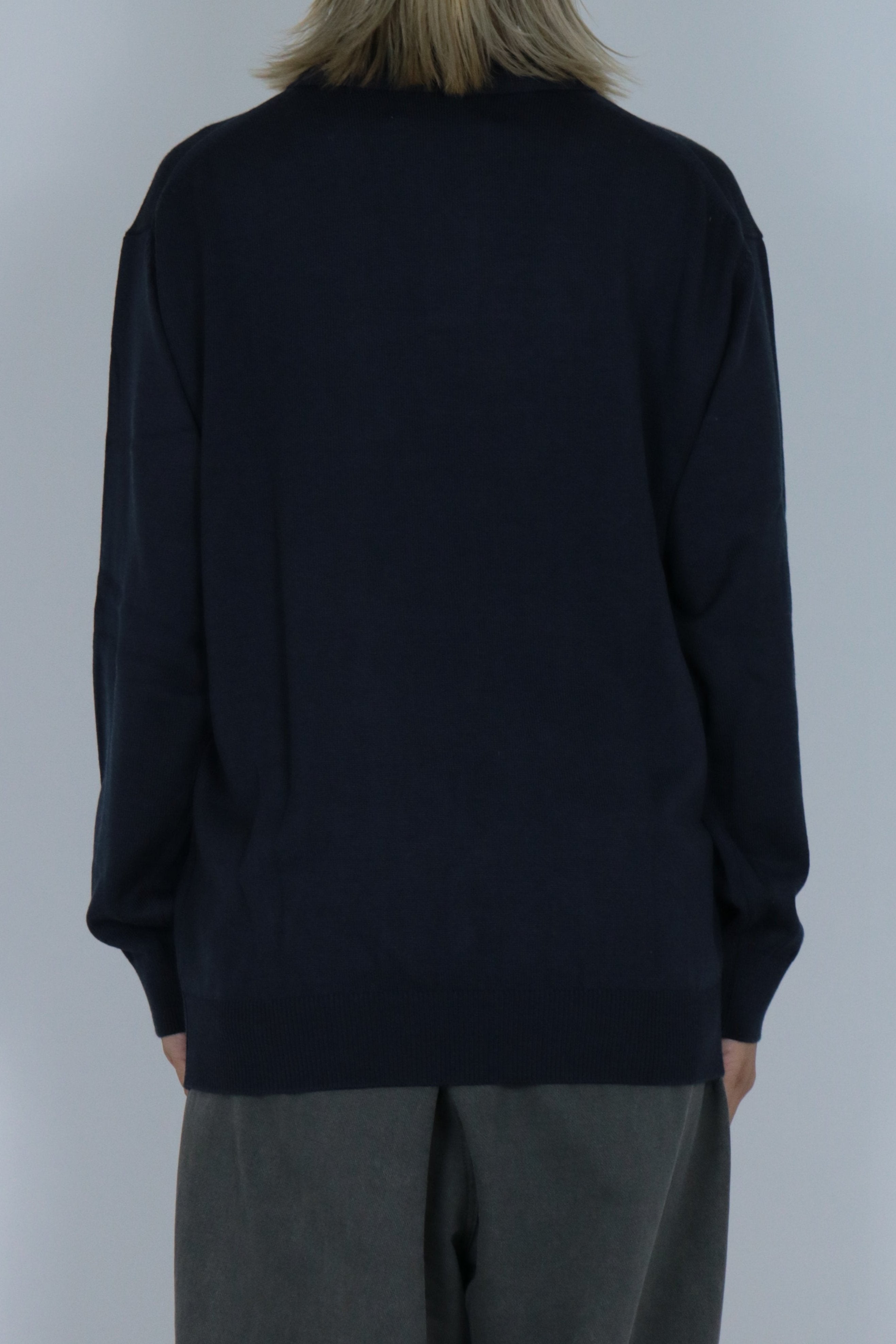 Knit polo shirt