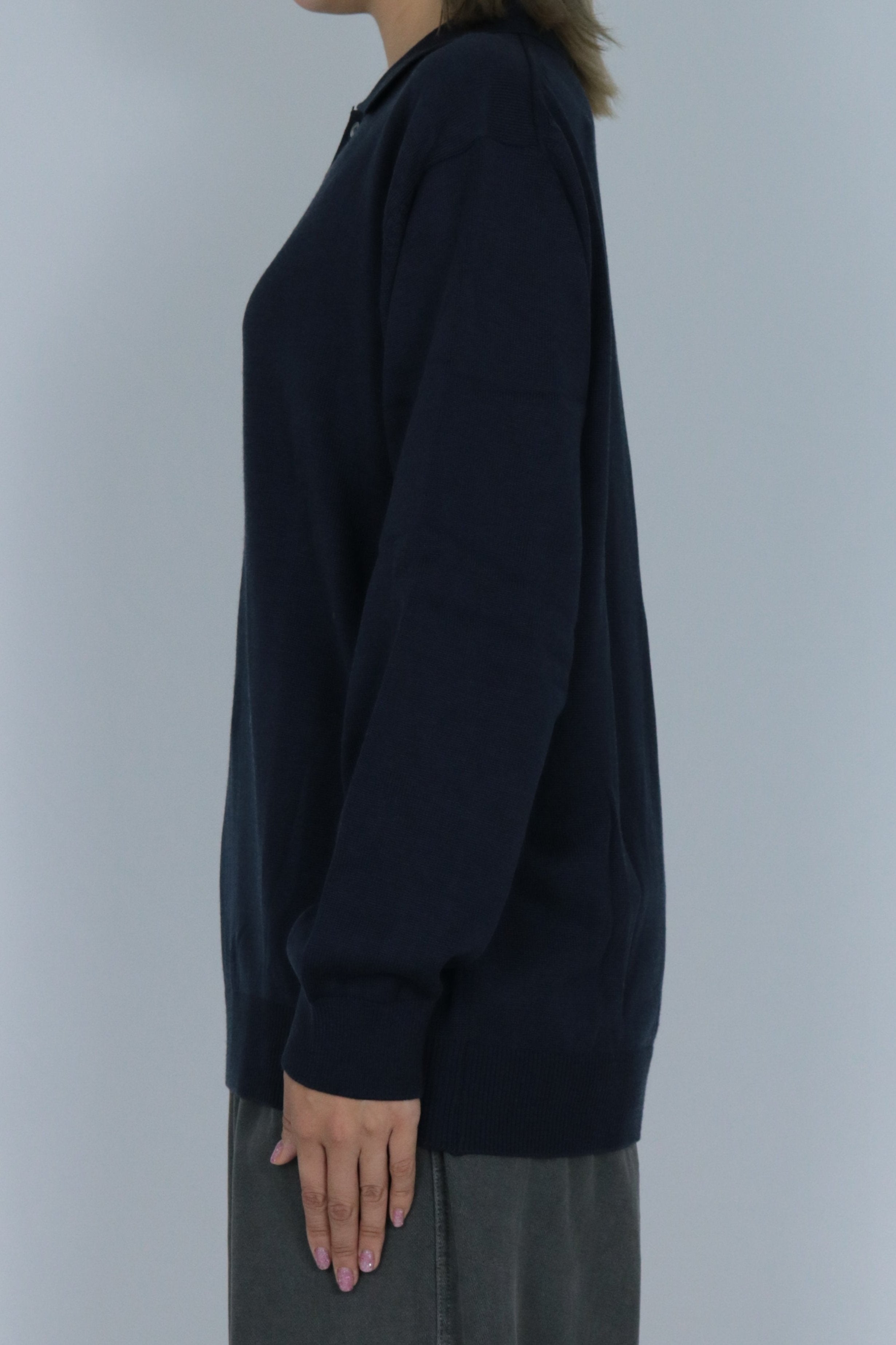 Knit polo shirt
