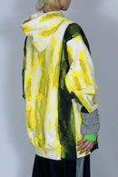 bi-color paint hoodie