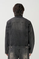 Denim zip blouson