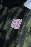 bi-color paint hoodie