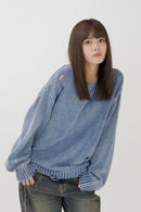 Damage design knit tops