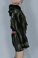 bi-color paint hoodie