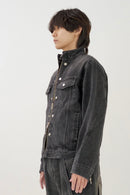 Denim zip blouson