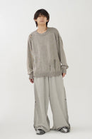 Side tuck denim docking sweat pants