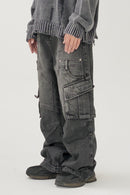 Design denim cargo pants