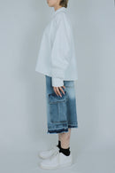 2pockets denim half pants