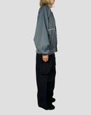 Nylon over size piping blouson