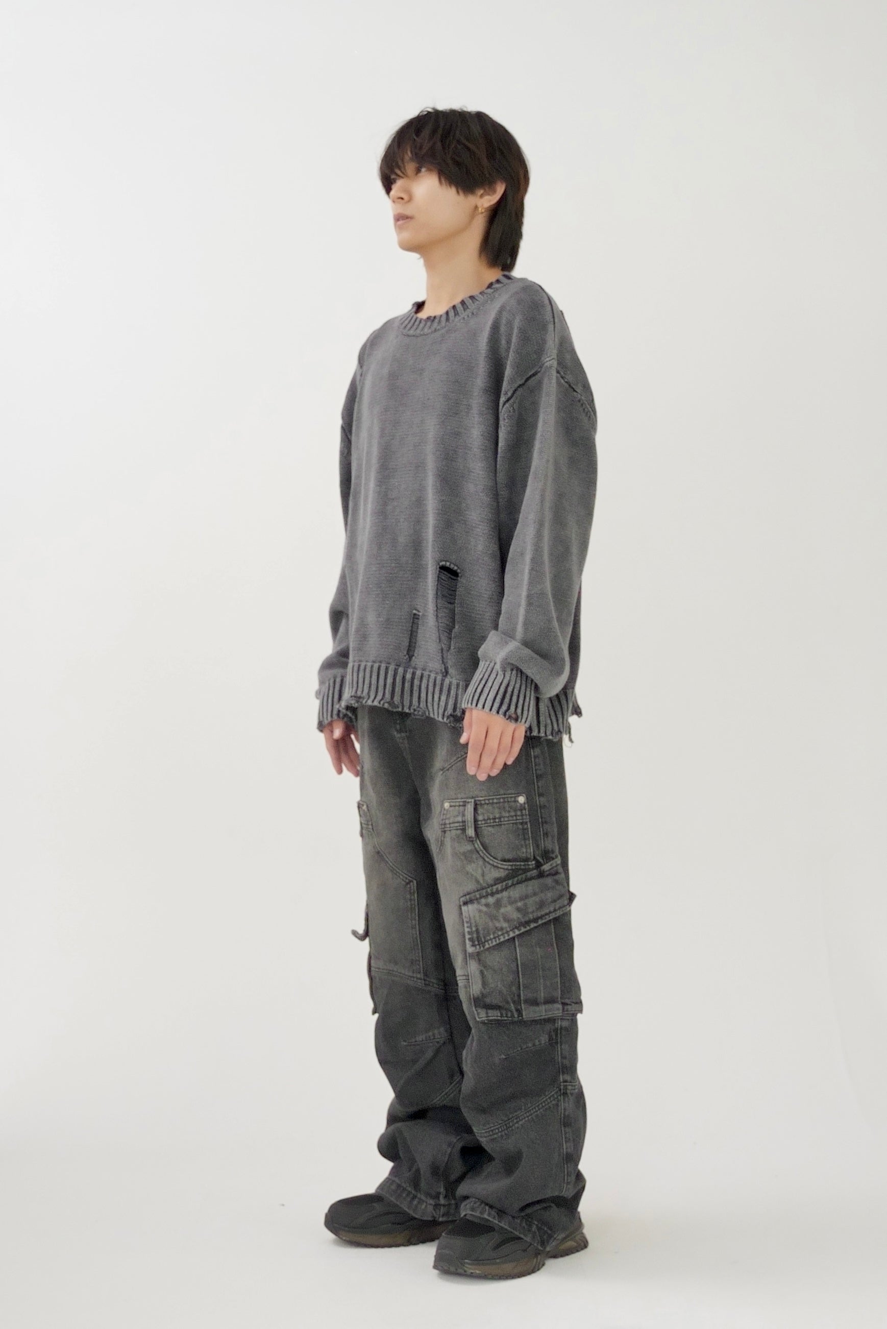 Design denim cargo pants