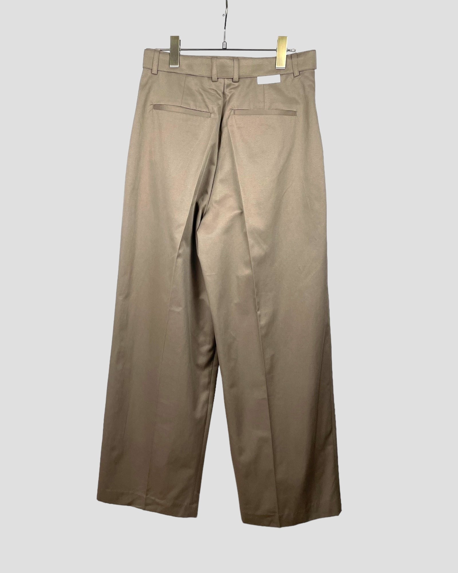 Belt tuck wide pants