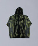 bi-color paint hoodie
