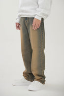 Vintage like denim long pants