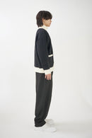 Bi-color zip knit