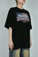 American flag over size T