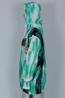 bi-color paint hoodie