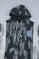 bi-color paint hoodie