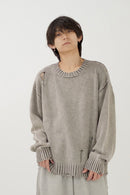 Damage design knit tops