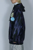 bi-color paint hoodie