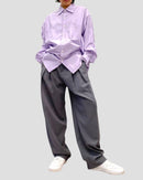 Design tuck wide pants