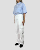 Ribbon nylon cargo pants