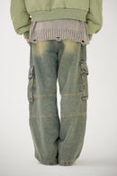 Design denim cargo pants